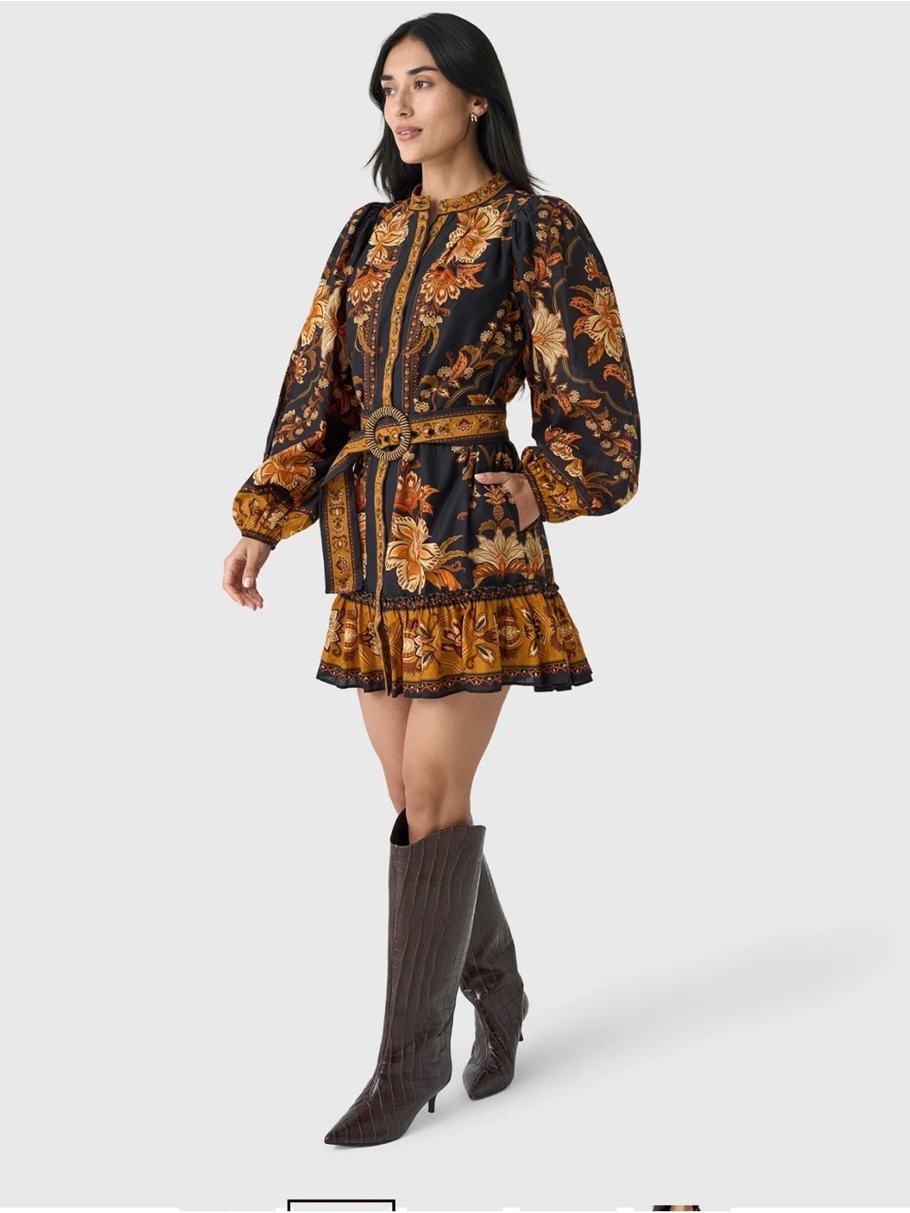 Farm Rio Belted Mini Dress - Picture 2 of 7